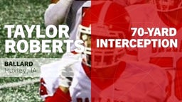 70-yard Interception vs Iowa Falls/Alden 