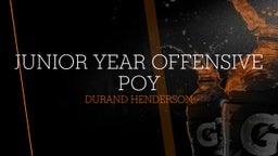 Junior Year Offensive POY