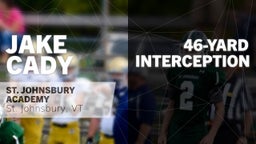 46-yard Interception vs Champlain Valley Union 