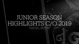 Junior Season Highlights C/O 2019