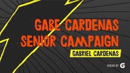 Gabe Cardenas Senior Campaign