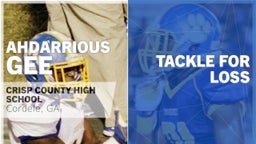  Tackle for Loss vs Worth County 