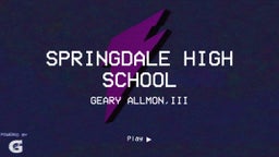 Geary Allmon,iii's highlights Springdale High School