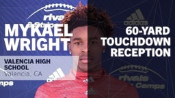 Mykael Wright's highlights 60-yard Touchdown Reception vs Canyon 