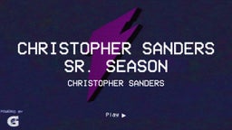 Christopher Sanders Sr. Season