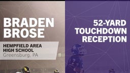 52-yard Touchdown Reception vs North Allegheny 