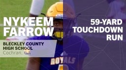Nykeem Farrow's highlights 59-yard Touchdown Run vs Southwest 