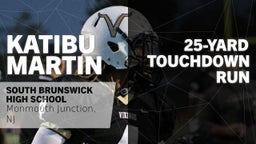 25-yard Touchdown Run vs East Brunswick 