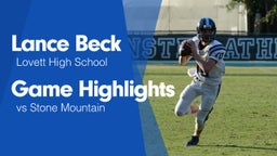 Game Highlights vs Stone Mountain  