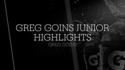 Greg Goins junior highlights