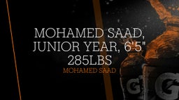 Mohamed Saad, junior year, 6'5" 285lbs