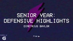 Senior Year: Defensive Highlights