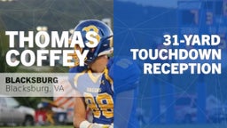 31-yard Touchdown Reception vs Christiansburg 