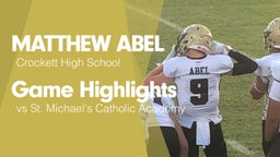 Game Highlights vs St. Michael's Catholic Academy