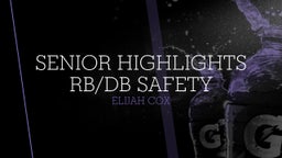 senior highlights RB/DB safety 