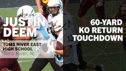 60-yard KO Return Touchdown vs Lacey Township 