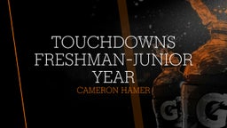 Touchdowns Freshman-Junior Year