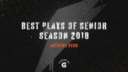 Best Plays of Senior Season 2018