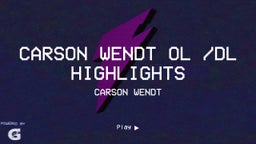  Carson Wendt OL /DL highlights 