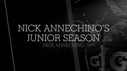 Nick Annechino's Junior Season