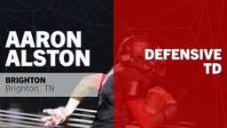  Defensive TD vs Covington 