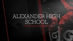 Contravious Wise's highlights Alexander High School