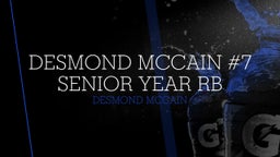 Desmond McCain #7 Senior Year RB
