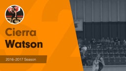 Season Recap: Cierra Watson 2016-2017