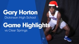 Game Highlights vs Clear Springs