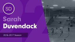 Season Recap: Sarah Duvendack 2016-2017