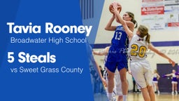 5 Steals vs Sweet Grass County 