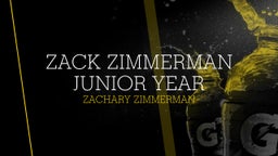 Zack Zimmerman Junior Year 