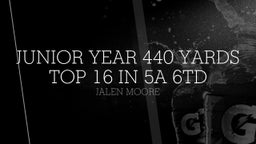 Junior year 440 Yards top 16 in 5A 6TD