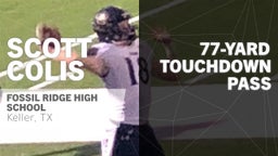 77-yard Touchdown Pass vs Hebron 