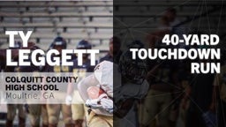 40-yard Touchdown Run vs Camden County High