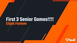 First 3 Senior Games!!!!