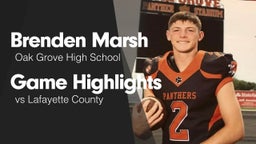 Game Highlights vs Lafayette County 