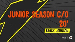 Junior season C/O 20’