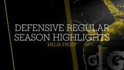 Defensive Regular Season Highlights 