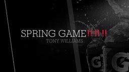 Tony Williams's highlights SPRING GAME??????