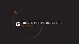  College Punting Highlights