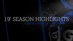 19' season highlights