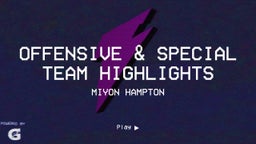 OFFENSIVE & SPECIAL TEAM HIGHLIGHTS
