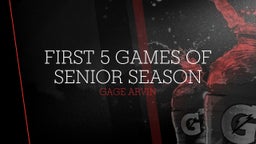 First 5 games of senior season 