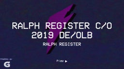 Ralph Register c/o 2019 DE/OLB