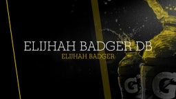 Elijhah Badger DB