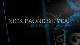 Nick Paone Sr. Year