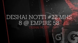 Deshai Notti's highlights Deshai Notti #22 MHS 8 @ Empire 58