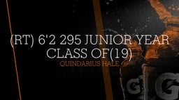 (RT) 6'2 295 Junior Year Class of(19)