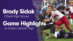 Game Highlights vs Cedar Catholic High
